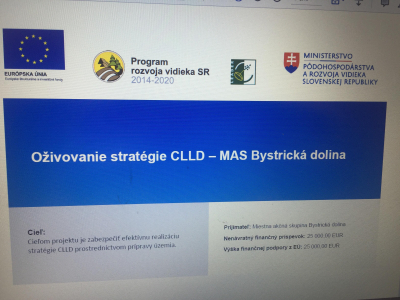 Oživovanie stratégie CLLD- MAS Bystrická dolina 
